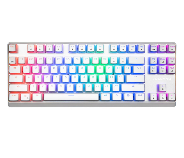 MODECOM Przewodowa klawiatura mechaniczna RGB PUDDING EDITION biała K-MC-LANPARTY-U-RGB-BLUE-200-PUDD - 697612 - zdjęcie